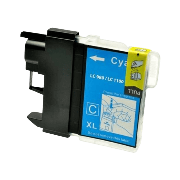 PixoJet Brother LC1100C cyan blekkpatron | Innhold: 10,6 ml.