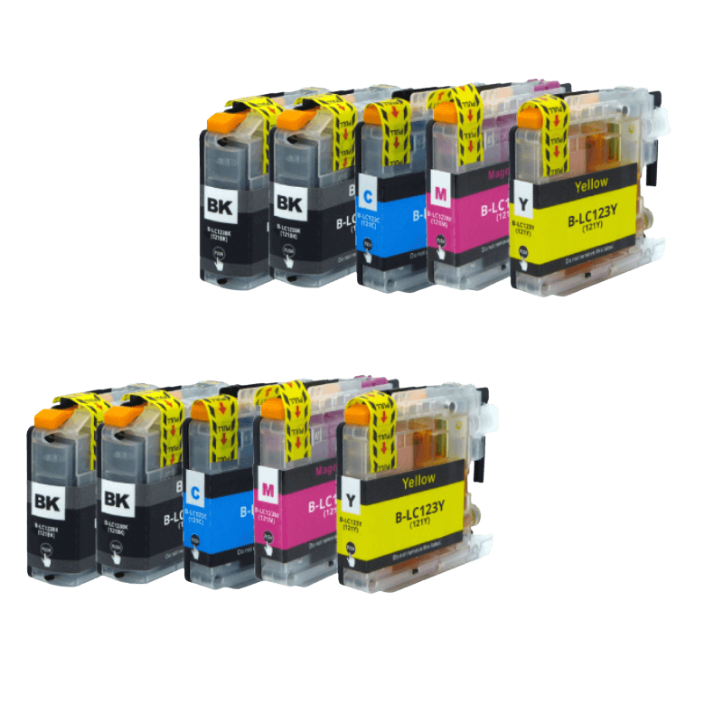 PixoJet Brother LC123 verdipakke - 10 stk.
