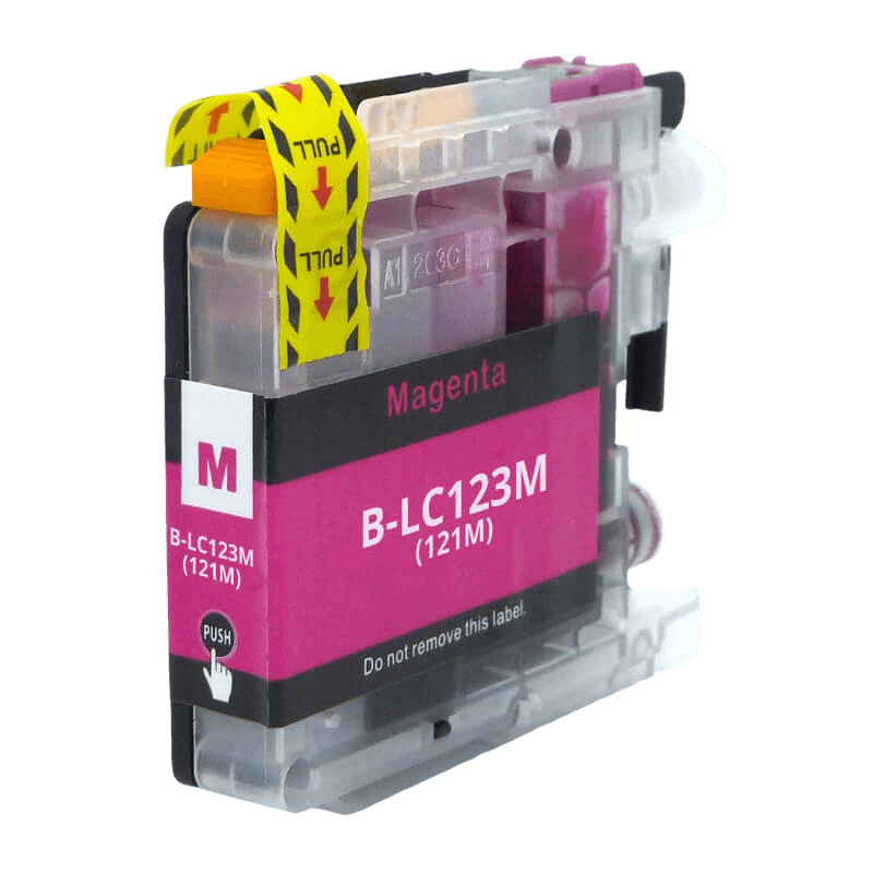 PixoJet Brother LC123M magenta blekkpatron | Innhold: 10 ml.
