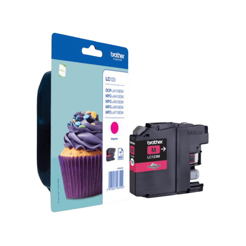 Brother Original LC123M magenta blekkpatron | Innhold: 600 sider