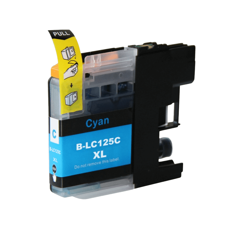 PixoJet Brother LC125C XL cyan blekkpatron | Innhold: 20 ml.