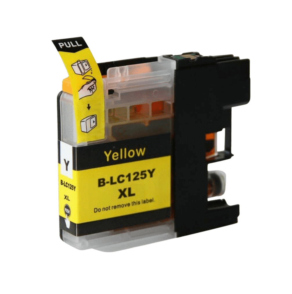 PixoJet Brother LC125Y XL gul blekkpatron | Innhold: 20 ml.