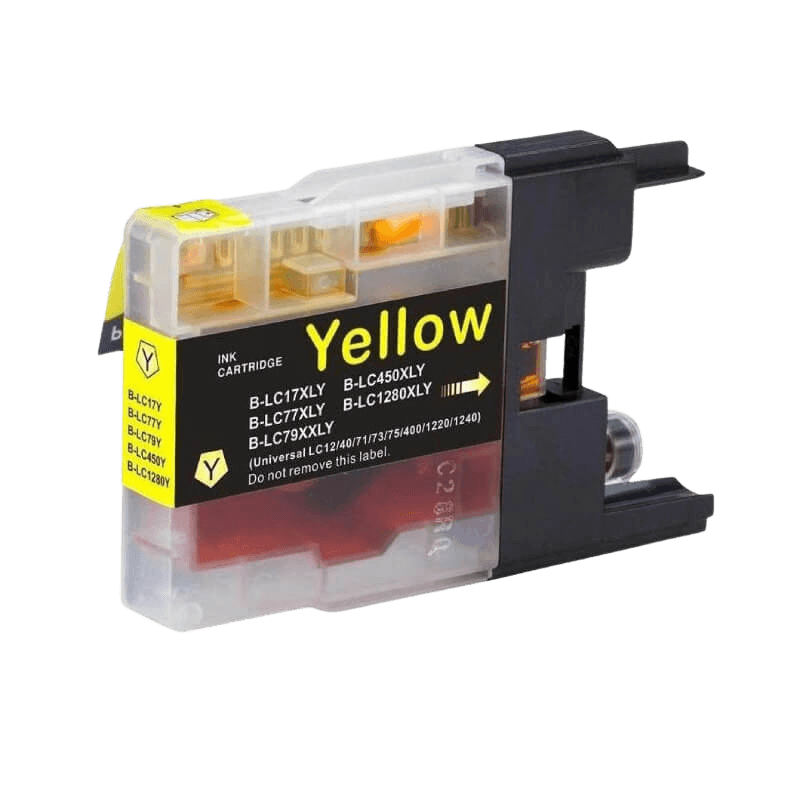 PixoJet Brother LC1280Y XXL gul blekkpatron | Innhold: 20 ml.