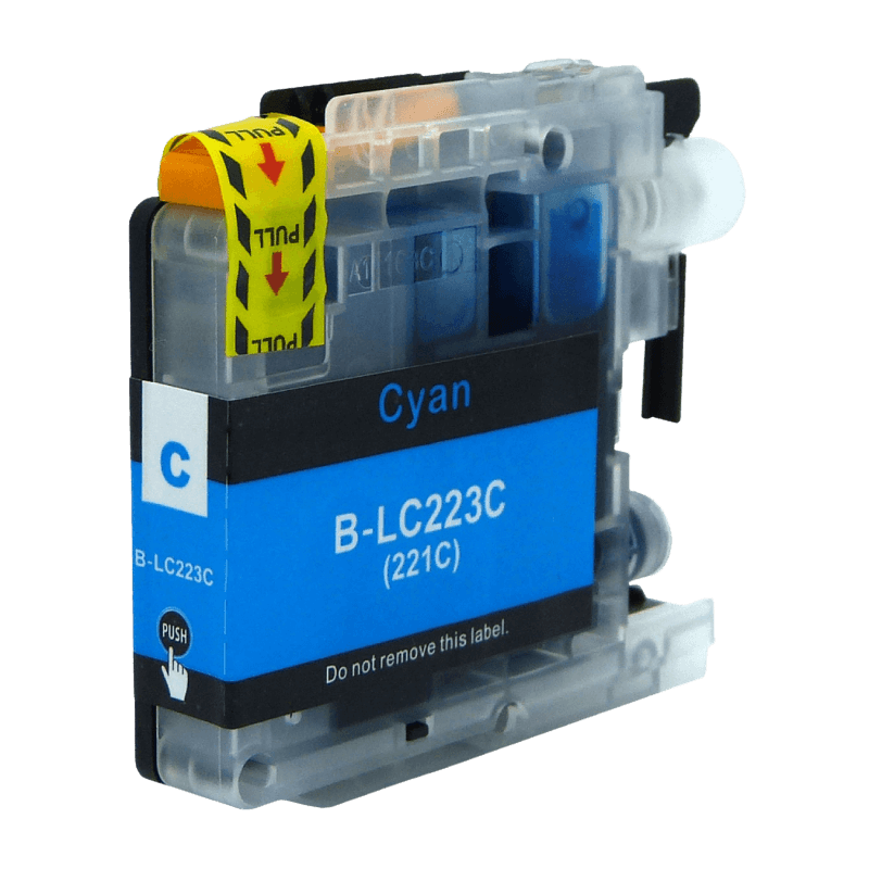 PixoJet Brother LC223C cyan blekkpatron | Innhold: 10 ml.