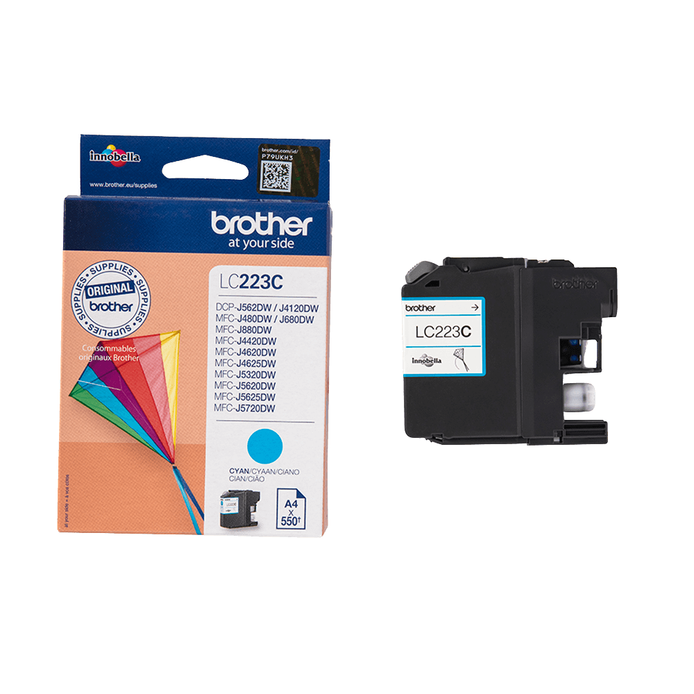 Brother Original LC223C cyan blekkpatron | Innhold: 550 sider