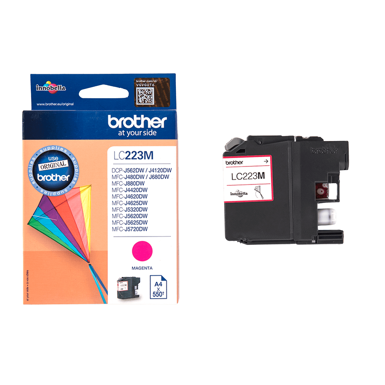 Brother Original LC223M magenta blekkpatron | Innhold: 550 sider
