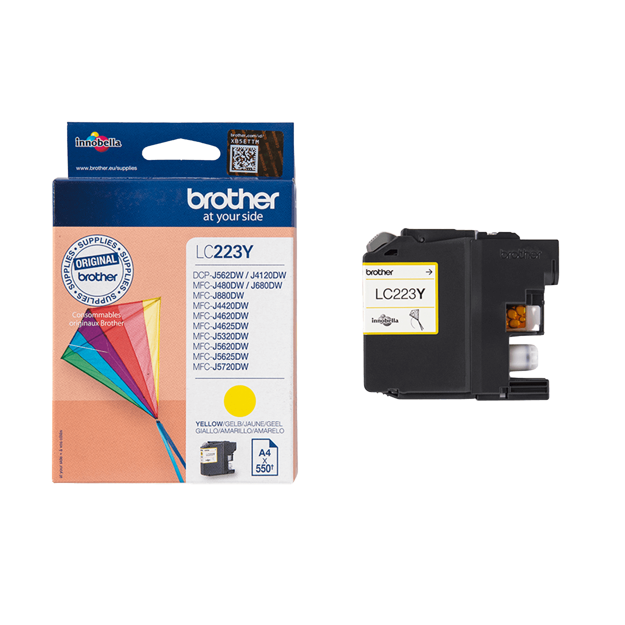 Brother Original LC223Y gul blekkpatron | Innhold: 550 sider