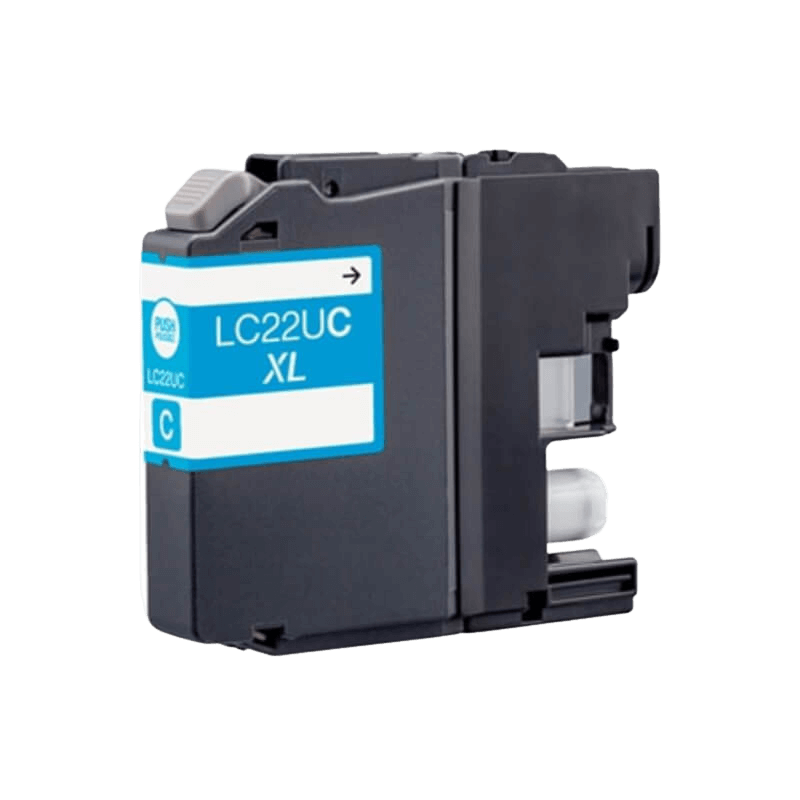 PixoJet Brother LC22UC cyan blekkpatron | Innhold: 13 ml.