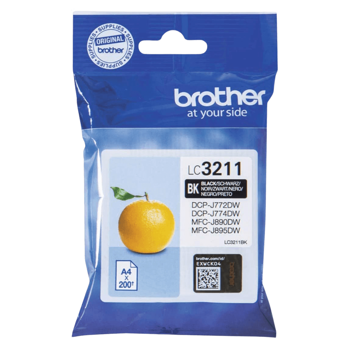 Brother Original LC3211BK svart blekkpatron | Innhold: 200 sider