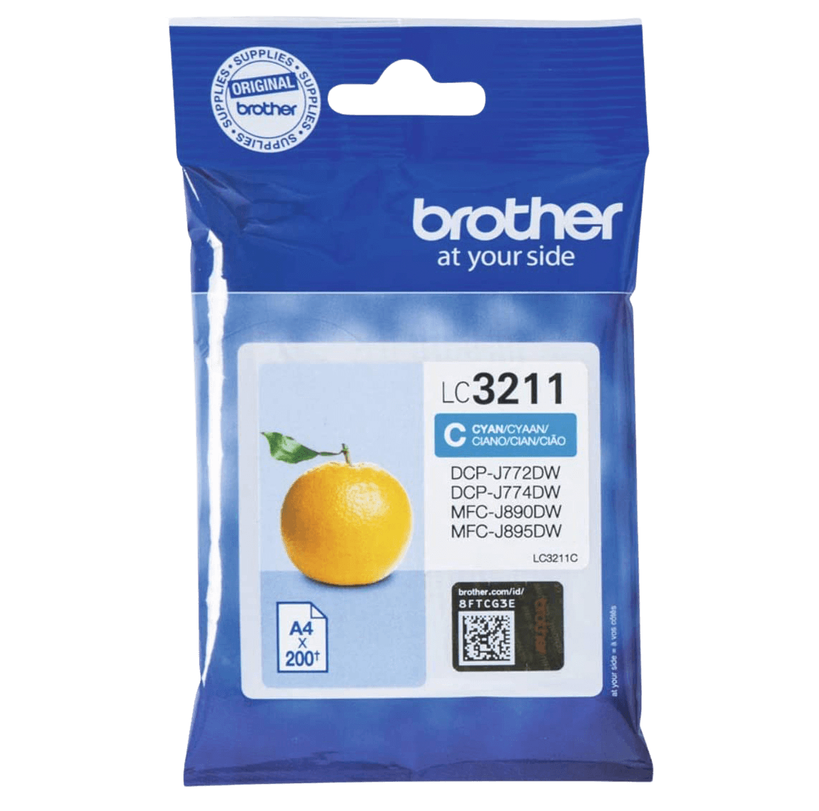 Brother Original LC3211C cyan blekkpatron | Innhold: 200 sider