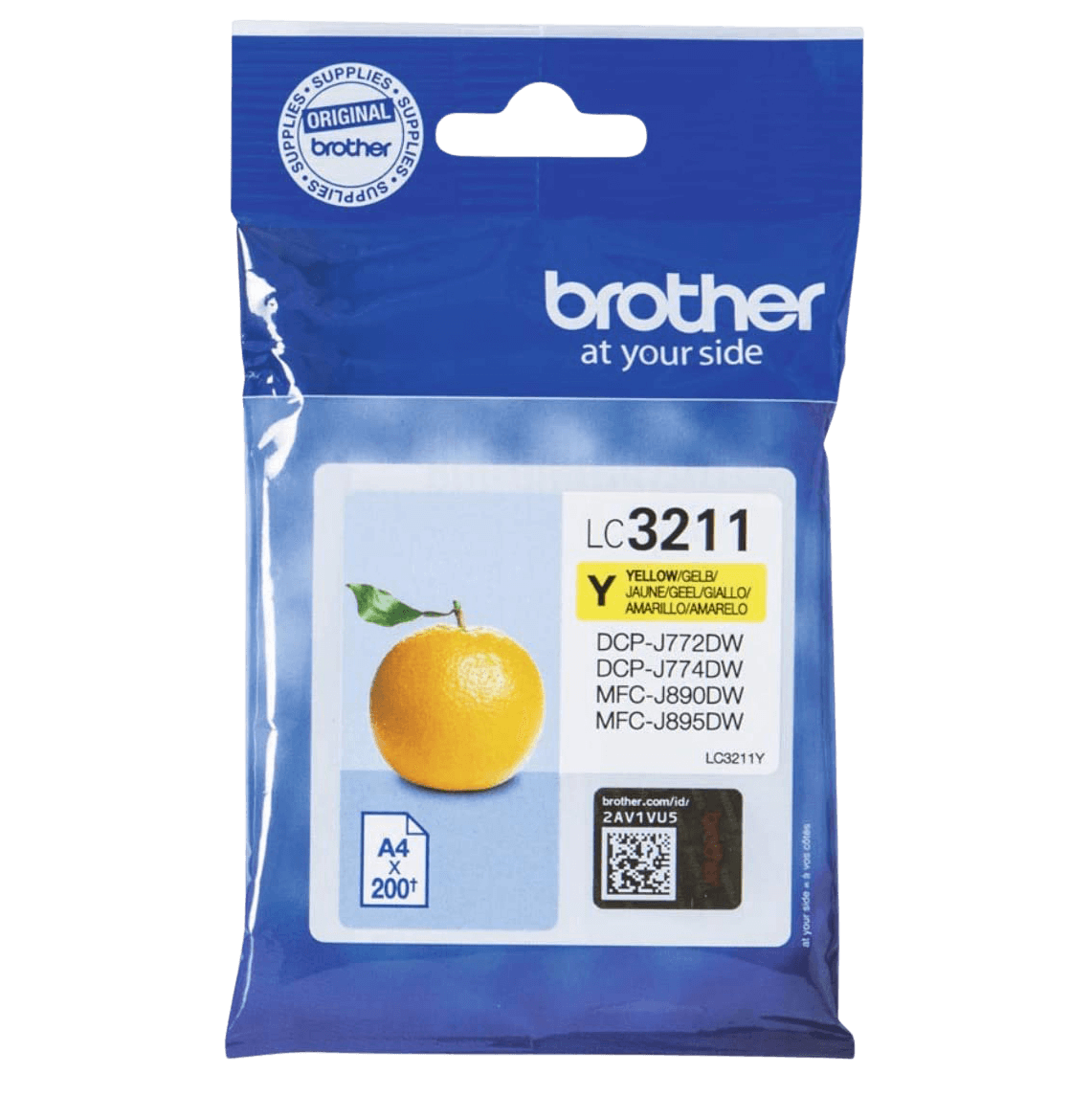 Brother Original LC3211Y gul blekkpatron | Innhold: 200 sider