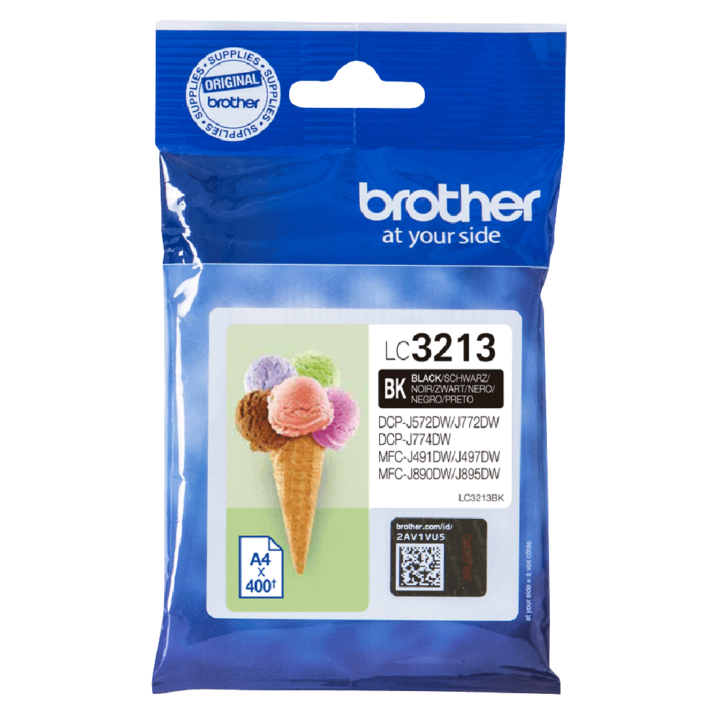 Brother Original LC3213BK svart blekkpatron | Innhold: 400 sider