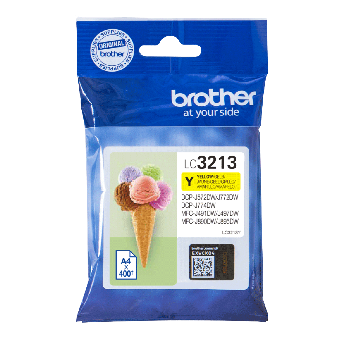 Brother Original LC3213Y gul blekkpatron | Innhold: 400 sider