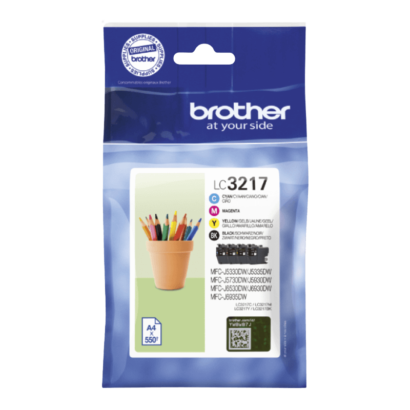 Brother Original LC3217VALDR CMYK rabattpakke | Innhold: 2200 sider