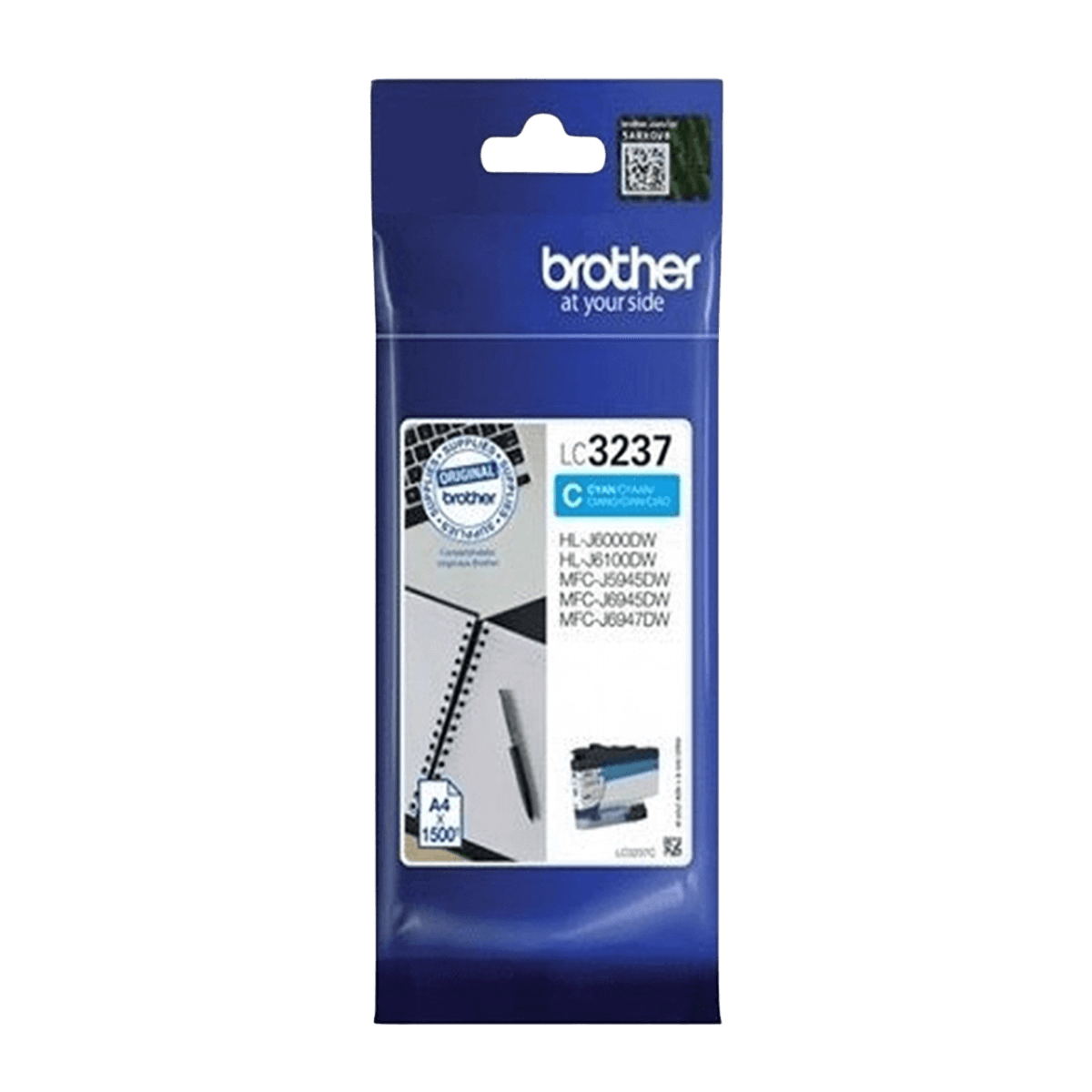 Brother Original LC3237C cyan blekkpatron | Innhold: 1500 sider