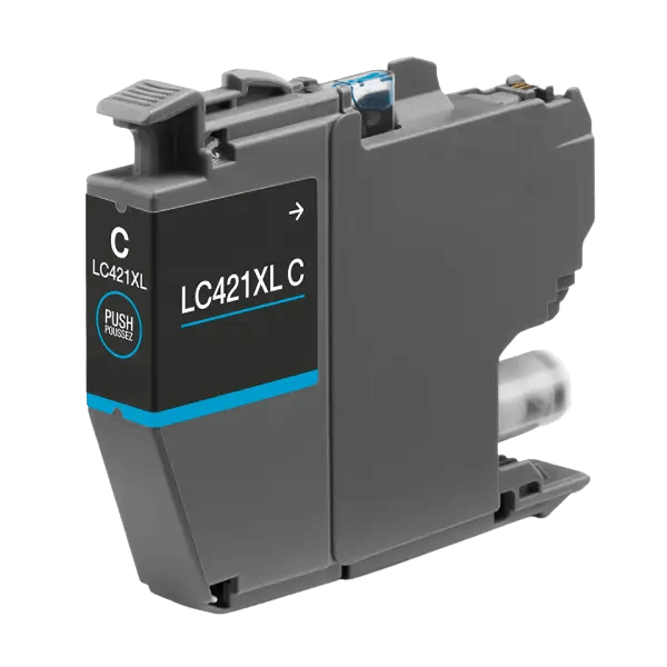 PixoJet Brother LC421XLC cyan blekkpatron | Innhold: 500 sider