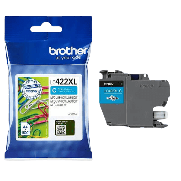 Brother Original LC422XLC cyan blekkpatron | Innhold: 1500 sider