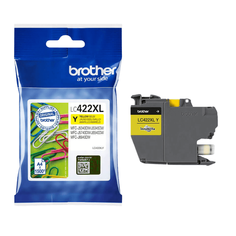Brother Original LC422Y gul blekkpatron | Innhold: 550 sider