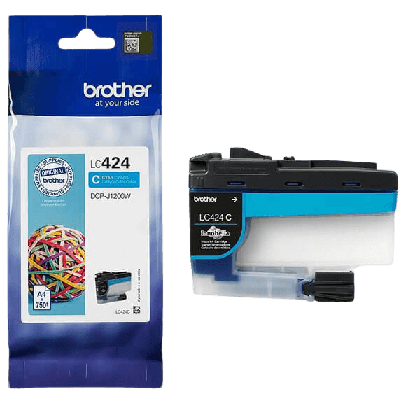 Brother Original LC424C cyan blekkpatron | Innhold: 750 sider