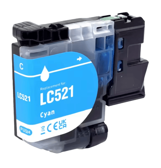 PixoJet Brother LC521C cyan blekkpatron | Innhold: 500 sider