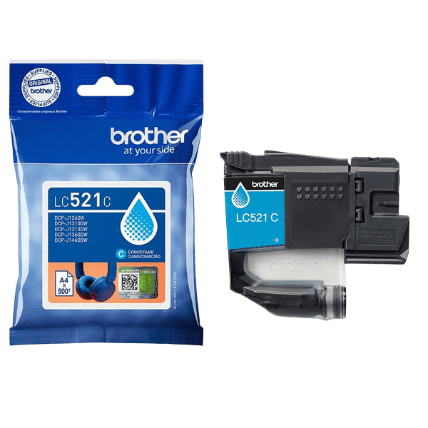 Brother Original LC521C cyan blekkpatron | Innhold: 500 sider