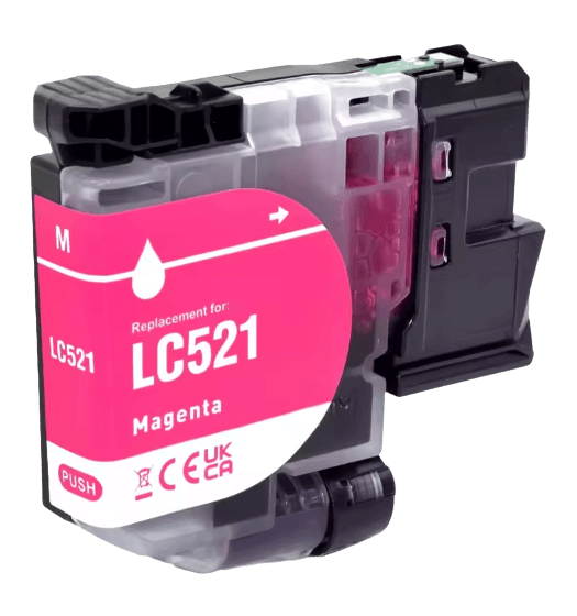 PixoJet Brother LC521M magenta blekkpatron | Innhold: 500 sider
