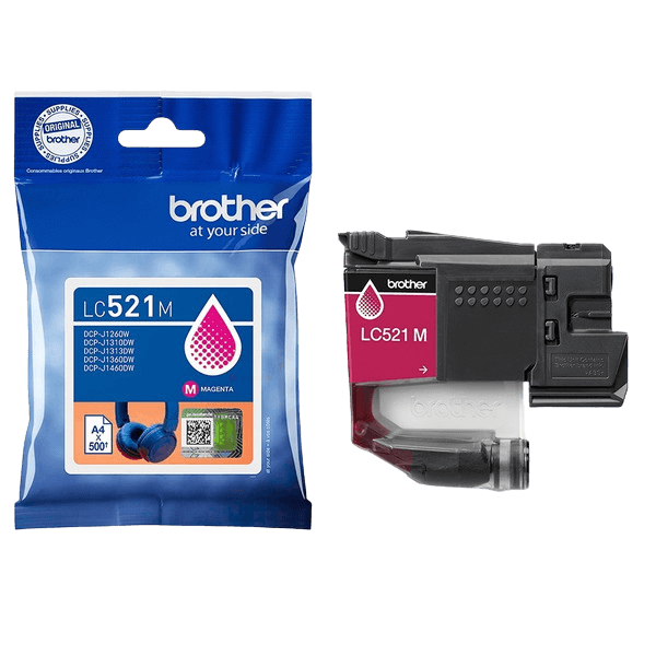 Brother Original LC521M magenta blekkpatron | Innhold: 500 sider
