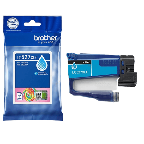 Brother Original LC527XLC cyan blekkpatron | Innhold: 2000 sider