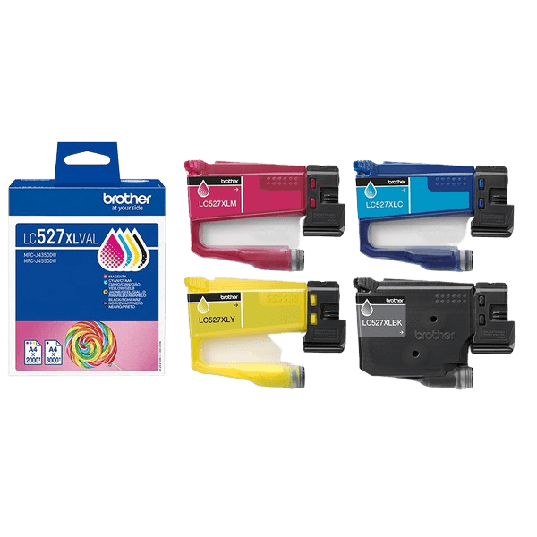 Brother Original LC527XLVAL CMYK rabattpakke | Innhold: 3500/2000 sider