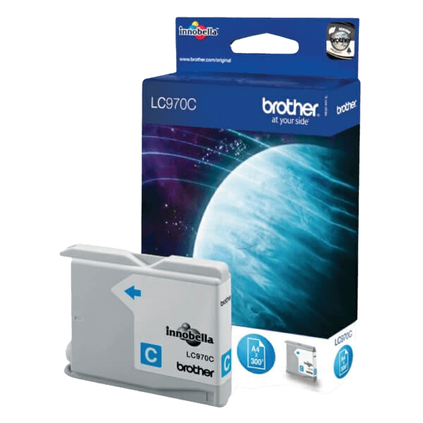 Brother Original LC970C cyan blekkpatron | Innhold: 300 sider