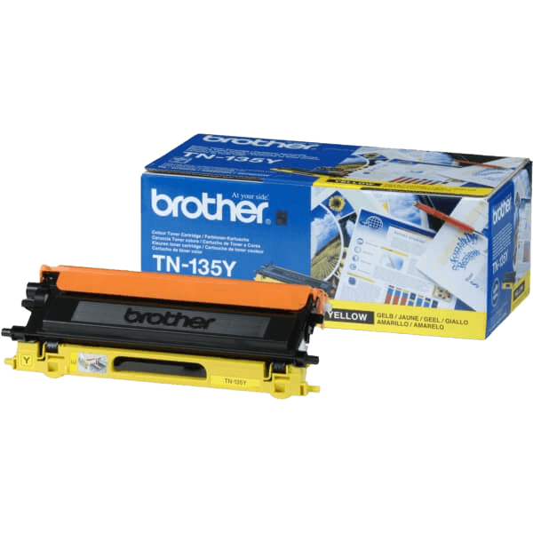 Brother Original TN135Y XL gul toner | Innhold: 4000 sider