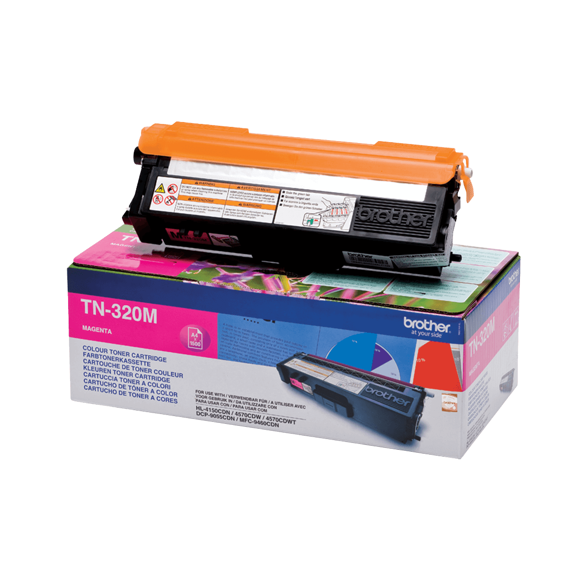 Brother Original TN320M magenta toner | Innhold: 1500 sider