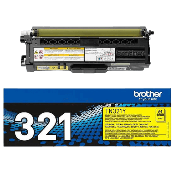 Brother Original TN321Y gul toner | Innhold: 1500 sider