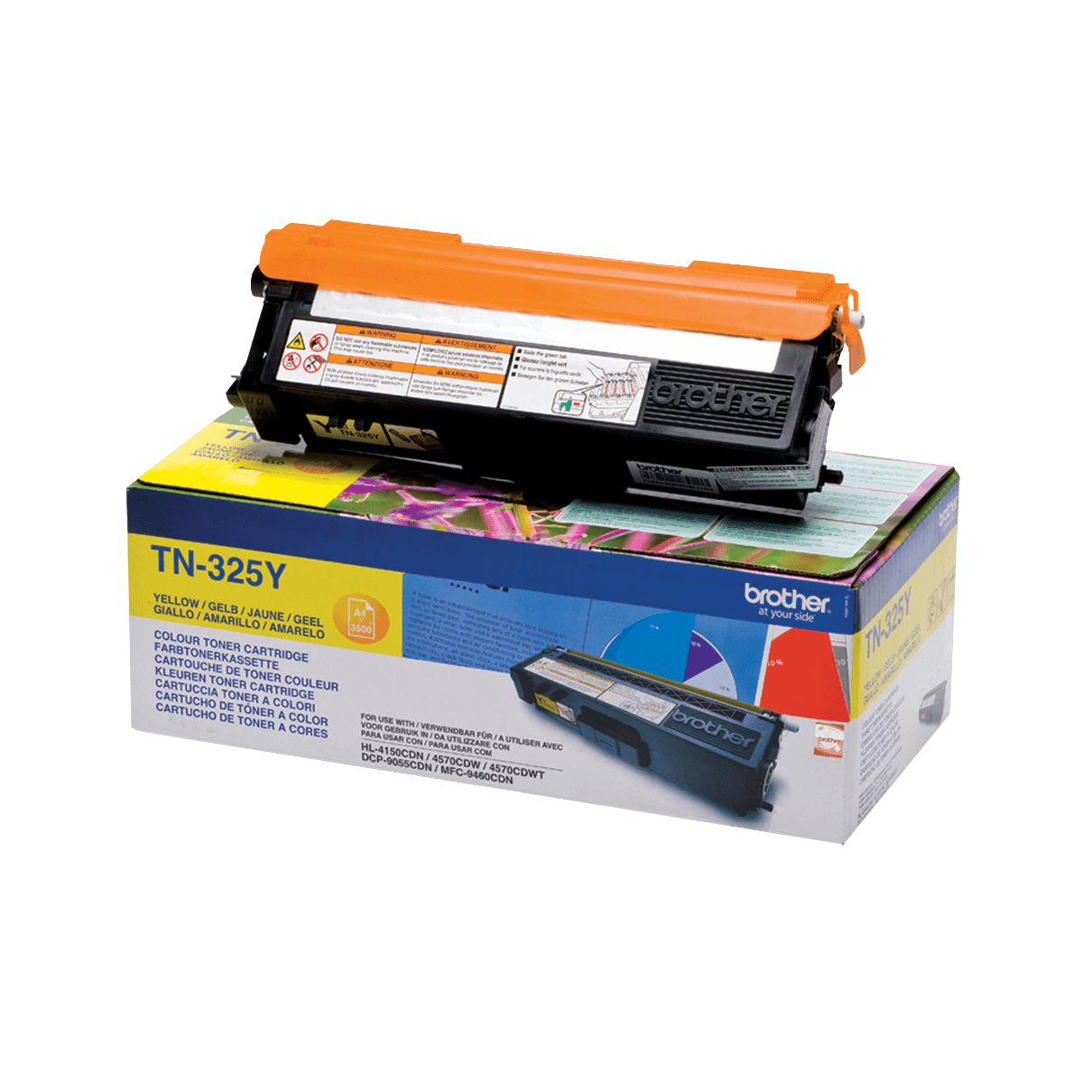Brother Original TN325Y XL gul toner | Innhold: 3500 sider