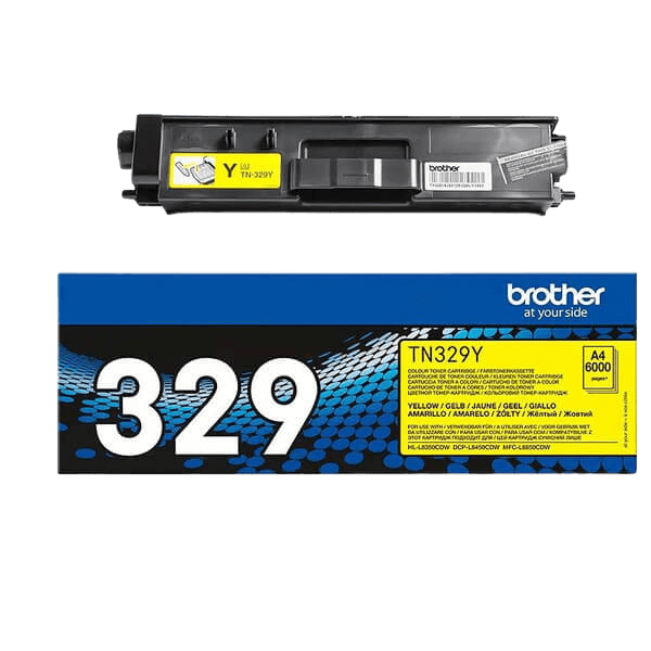 Brother Original TN329Y XXL gul toner | Innhold: 6000 sider