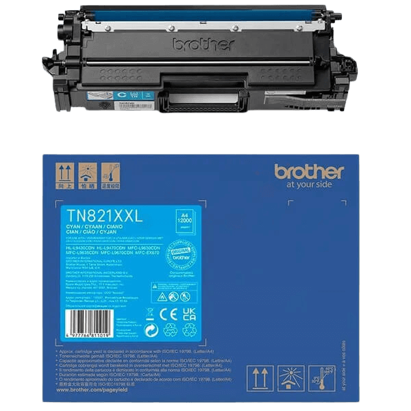Brother Original TN821XXLC XXL cyan toner | Innhold: 12000 sider