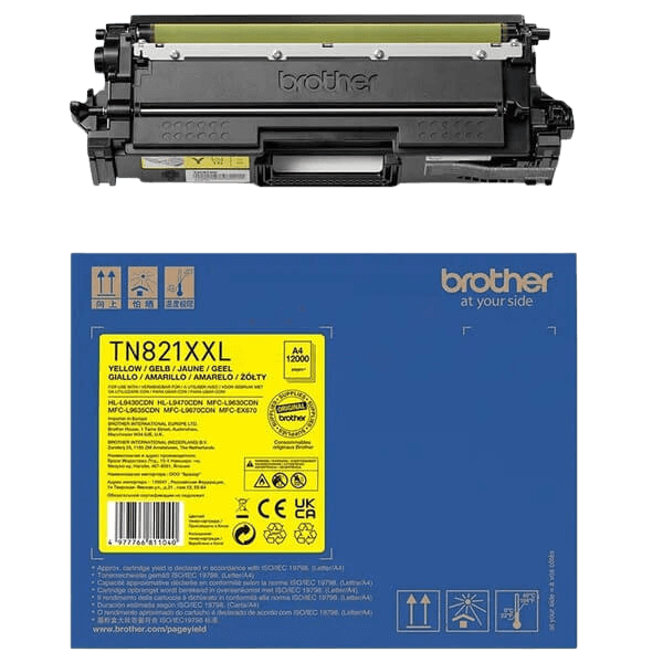 Brother Original TN821XXLY XXL gul toner | Innhold: 12000 sider