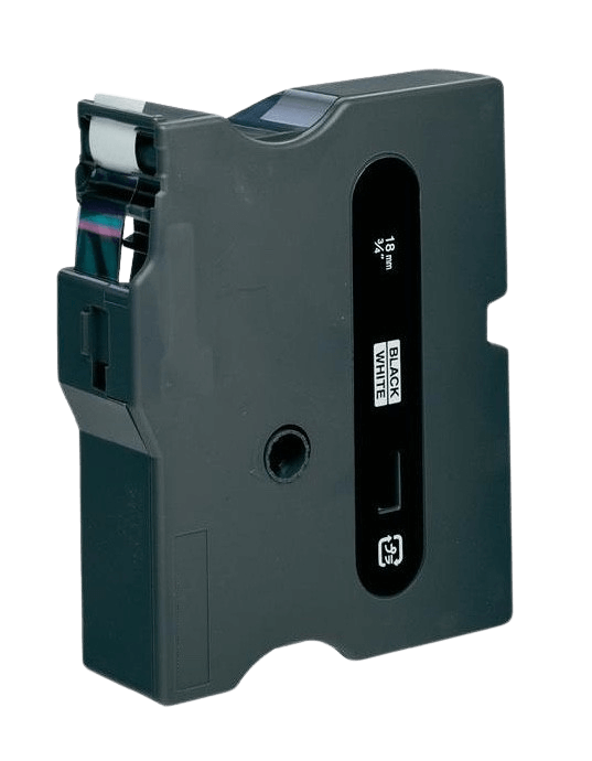 PixoJet Brother TX241 18 mm x 15 m Svart tekst / hvit teip
