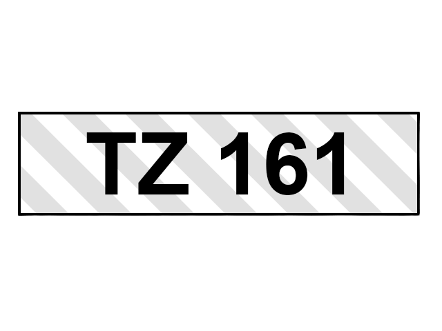 PixoJet Brother TZe-161 36 mm x 8 m Svart tekst / Gjennomsiktig teip