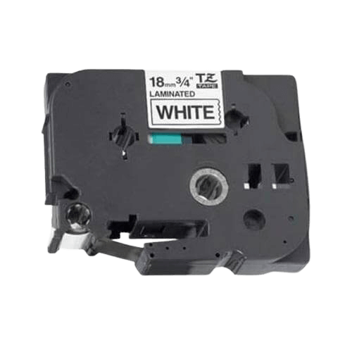 PixoJet Brother TZe241 18 mm x 8 m Svart tekst / hvit teip