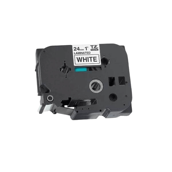 PixoJet Brother TZe251 24 mm x 8 m Svart tekst / hvit teip