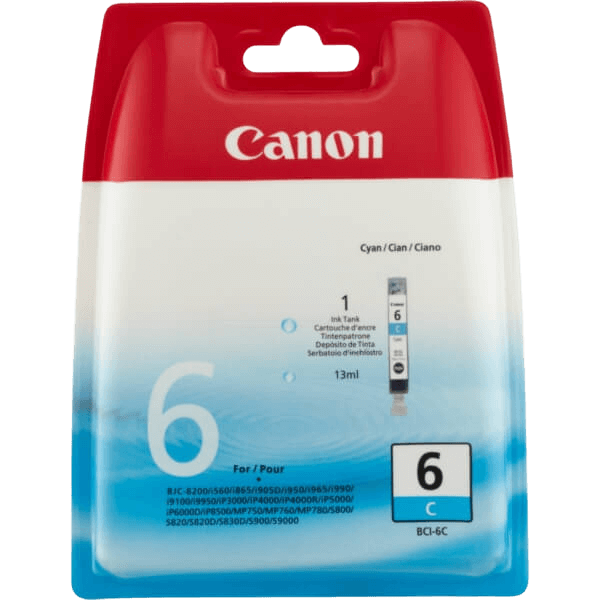 Canon Original BCI-6C 4706A002 cyan blekkpatron | Innhold: 13 ml.