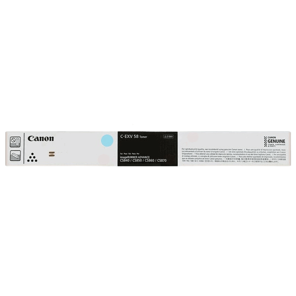 Canon Original C-EXV58 C 3764C002 XL cyan toner | Innhold: 60000 sider
