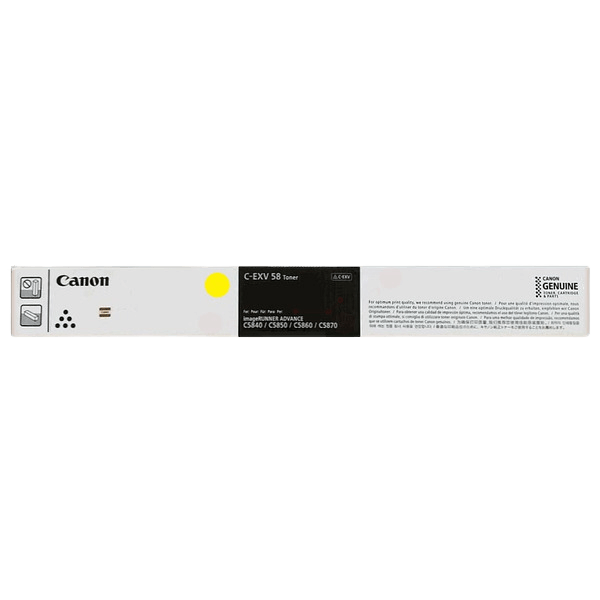 Canon Original C-EXV58 Y 3766C002 XL gul toner | Innhold: 60000 sider