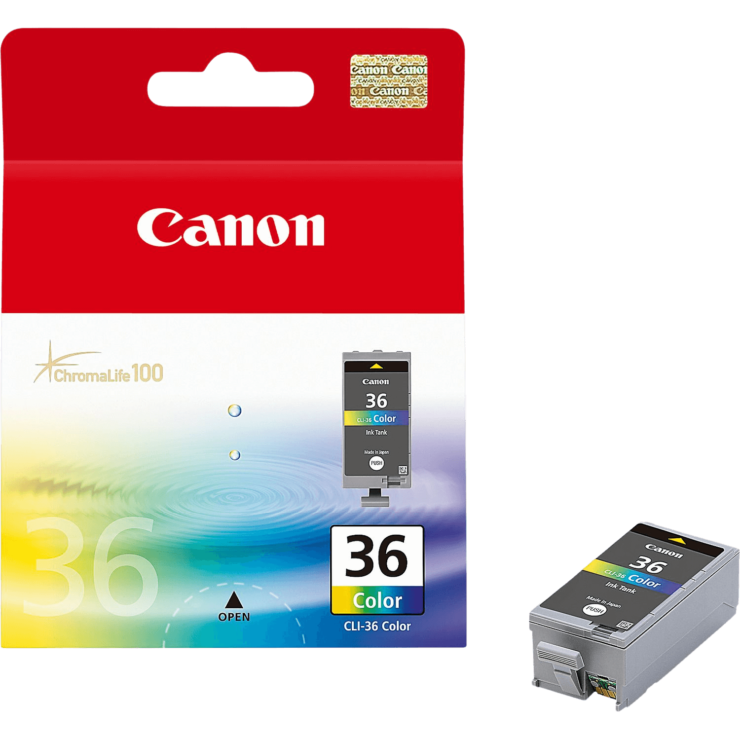 Canon Original CLI-36CLR 1511B001 4 farger i én blekkpatron | Innhold: 110 sider