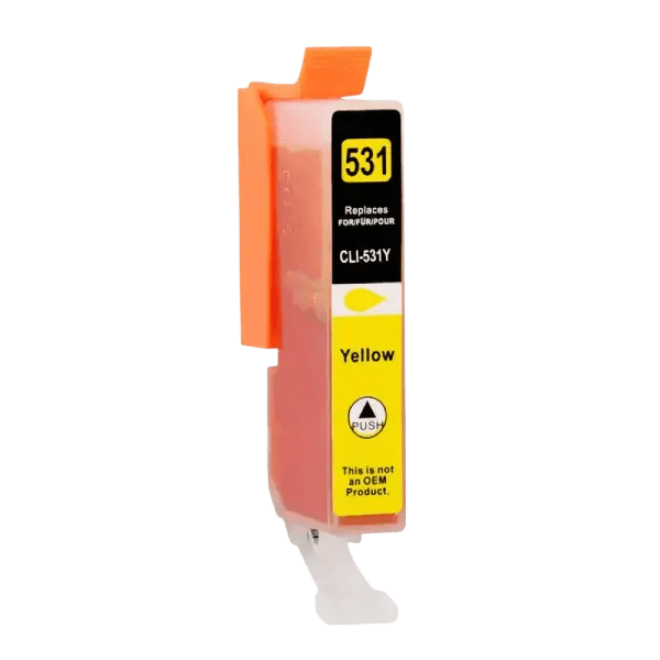 PixoJet Canon CLI-531Y 6121C001 gul blekkpatron | Innhold: 12 ml.