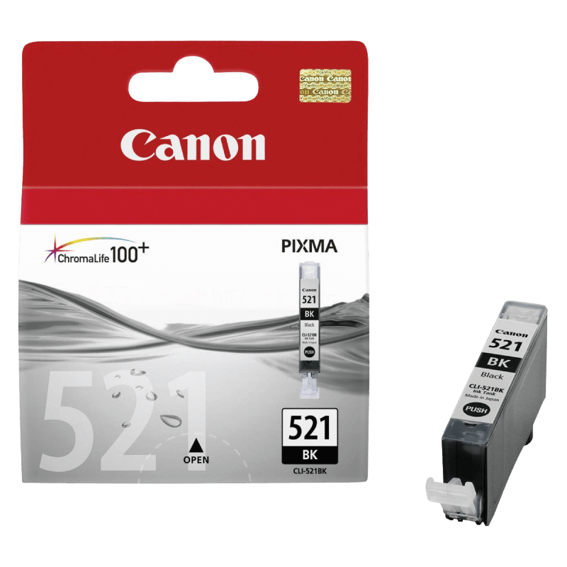 Canon Original CLI521BK 2933B001 svart blekkpatron | Innhold: 9 ml.