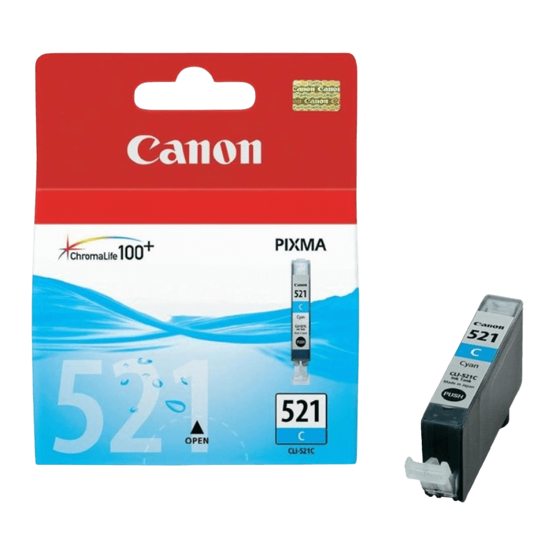 Canon Original CLI521C 2934B001 cyan blekkpatron | Innhold: 9 ml.