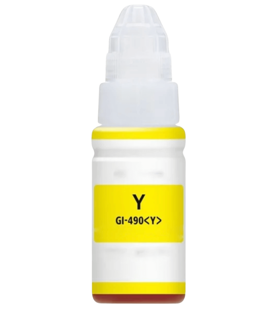 PixoJet Canon GI-490Y 0666C001 gul Blekk refill | Innhold: 100 ml.