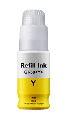 PixoJet Canon GI-50 Y 3405C001 gul Blekk refill | Innhold: 70 ml.